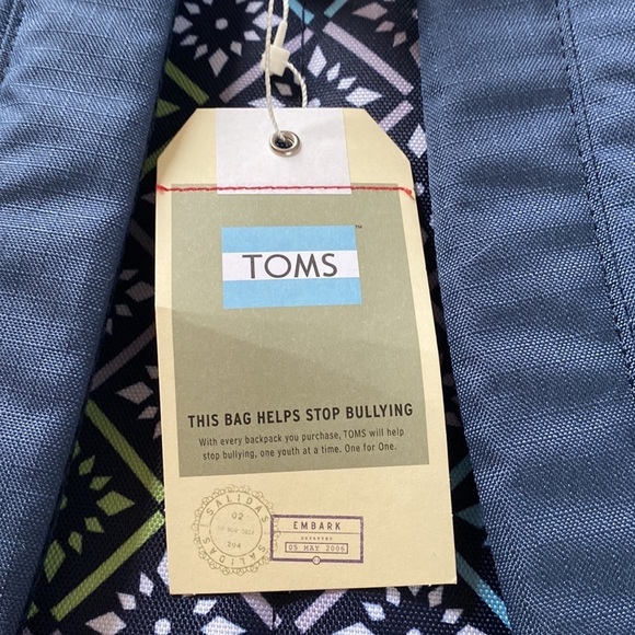Toms bag nwt navy multi tile backpack - Picture 4 of 11